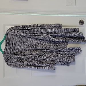 Black white and gray waterfall cardigan lightweight sweater